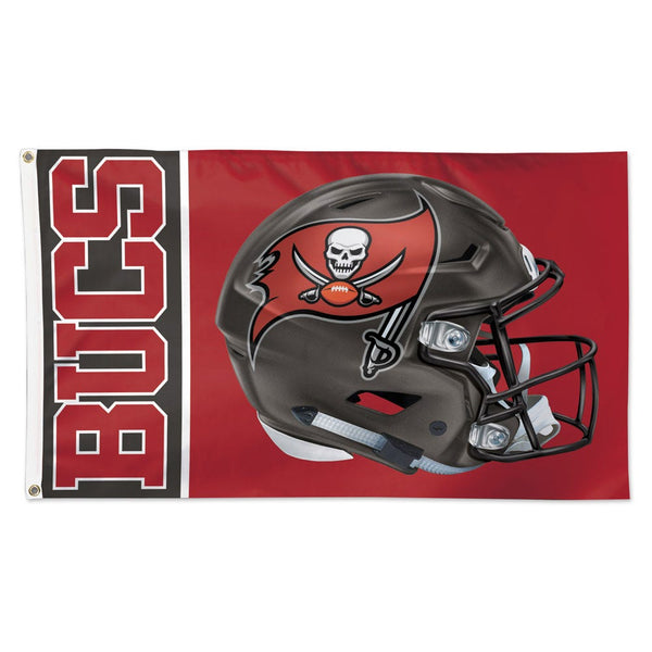Tampa Bay Buccaneers Helmet Flag - Deluxe 3' X 5'