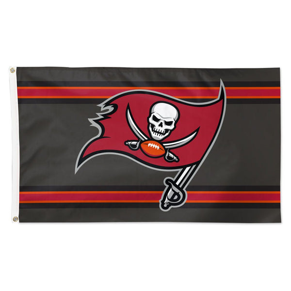 Tampa Bay Buccaneers Horiz. Stripes Flag - Deluxe 3' X 5'