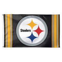 Pittsburgh Steelers Vertical Stripes Flag - Deluxe 3' X 5'