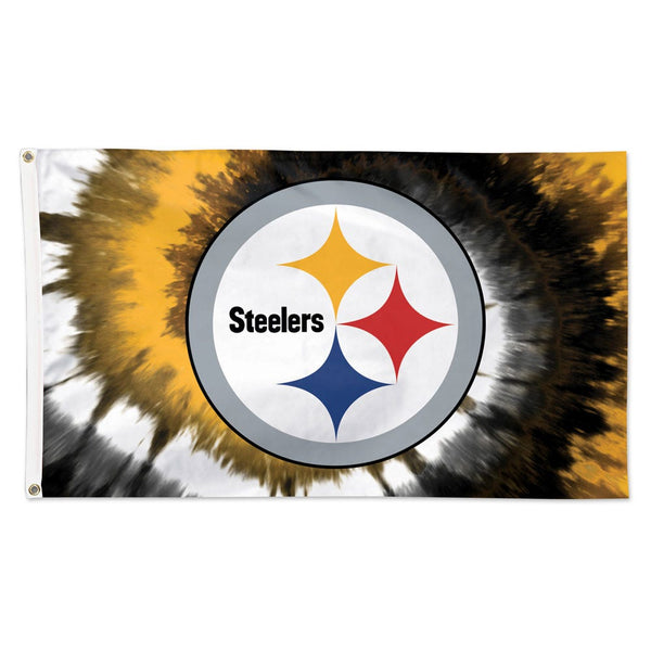 Pittsburgh Steelers Tie Dye Flag - Deluxe 3' X 5'