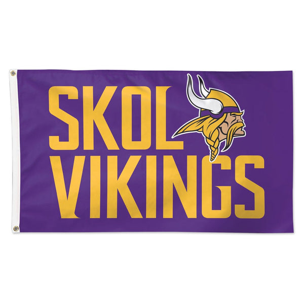 Minnesota Vikings SLOGAN Flag - Deluxe 3' X 5'