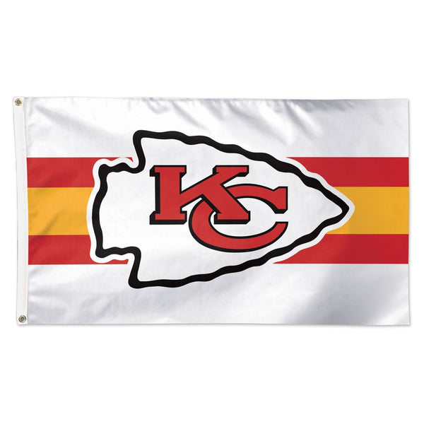 Kansas City Chiefs Away Stripes Flag - Deluxe 3' X 5'