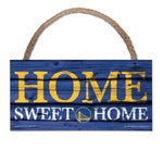 Golden State Warriors home sweet home Wood Sign w/Rope 5" x 10"