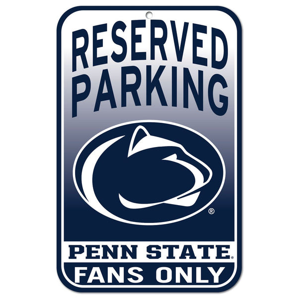 Penn State Nittany Lions Reserved Parking Plastic Sign 11" x 17"