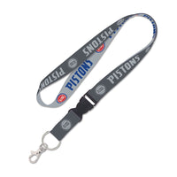 Detroit Pistons charcoal Lanyard w/detachable buckle 1"