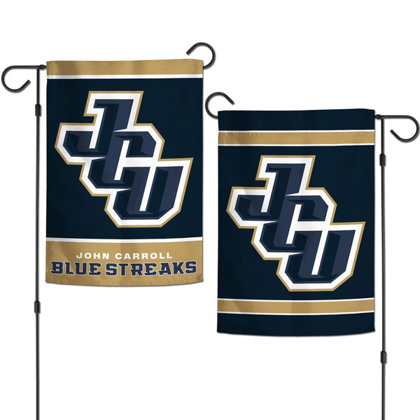 John Carroll University Blue Streaks Garden Flags 2 sided 12.5" x 18"