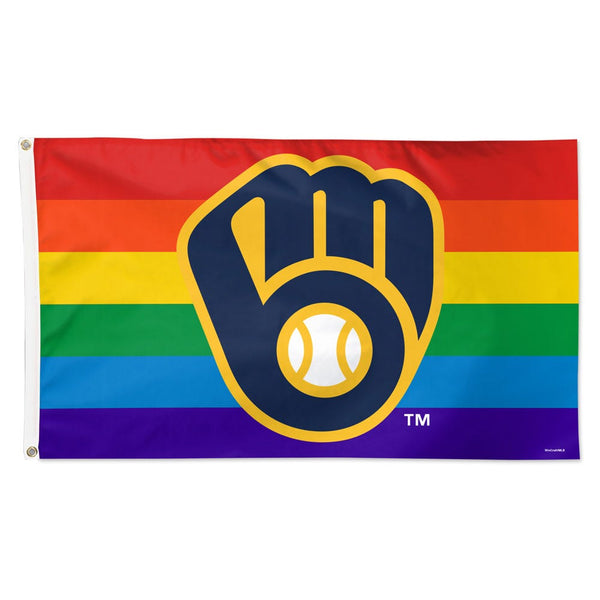 Milwaukee Brewers pride Flag - Deluxe 3' X 5'