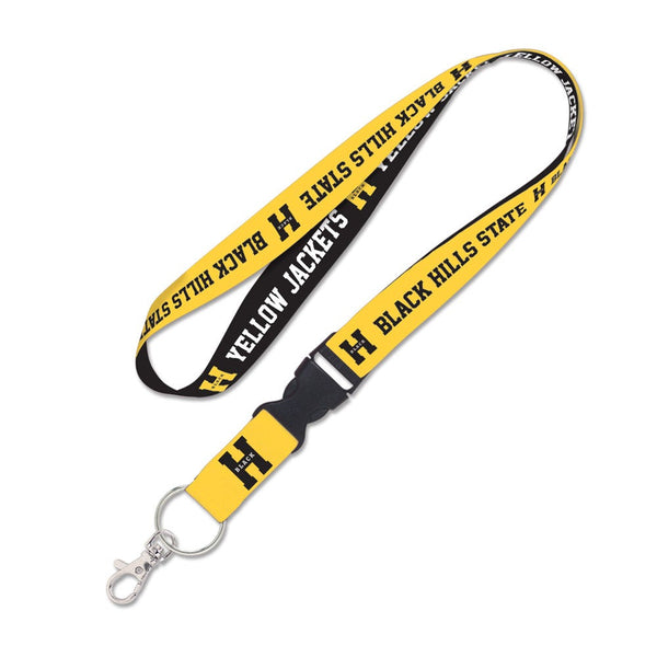 Black Hills State Yellow Jackets Lanyard w/detachable buckle 1"