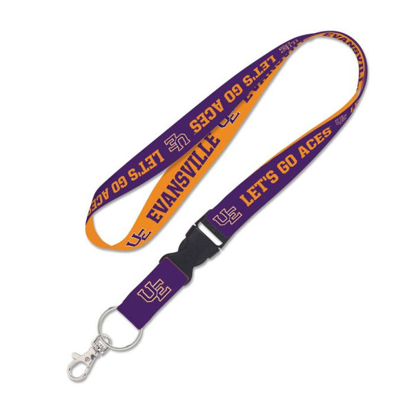 Wholesale-Evansville Purple Aces Lanyard w/detachable buckle 1"