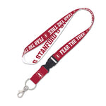 Wholesale-Stanford Cardinal Lanyard w/detachable buckle 1"