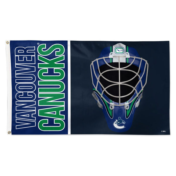 Vancouver Canucks goalie mask Flag - Deluxe 3' X 5'