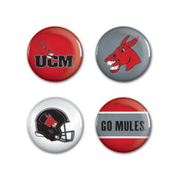 Wholesale-Central Missouri Mules Button 4 Pack 1 1/4" Rnd