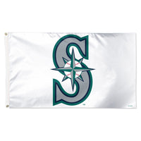 Seattle Mariners white Flag - Deluxe 3' X 5'