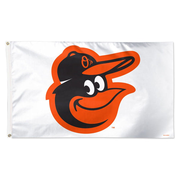 Baltimore Orioles white Flag - Deluxe 3' X 5'