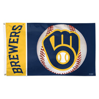Milwaukee Brewers ball Flag - Deluxe 3' X 5'