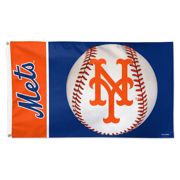 New York Mets ball Flag - Deluxe 3' X 5'