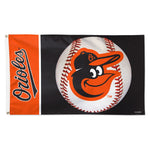 Baltimore Orioles ball Flag - Deluxe 3' X 5'