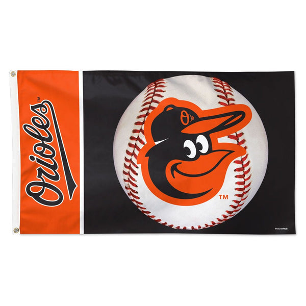 Baltimore Orioles ball Flag - Deluxe 3' X 5'