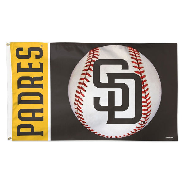 San Diego Padres ball Flag - Deluxe 3' X 5'