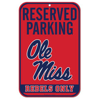 Wholesale-Ole Miss Rebels Reserved Parking Plastic Sign 11" x 17"