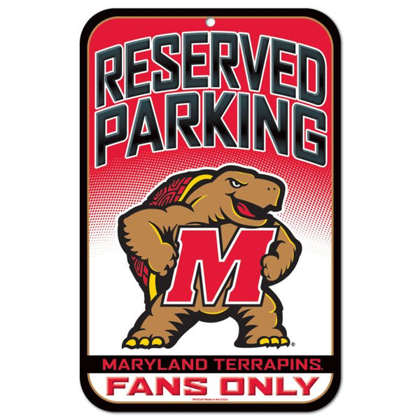 Wholesale-Maryland Terrapins Reserved Parking Plastic Sign 11" x 17"