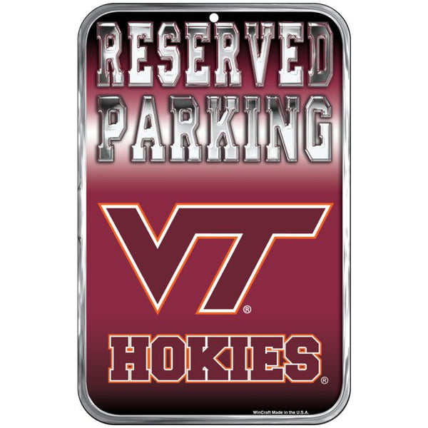 Wholesale-Virginia Tech Hokies Reserved Parking Plastic Sign 11" x 17"