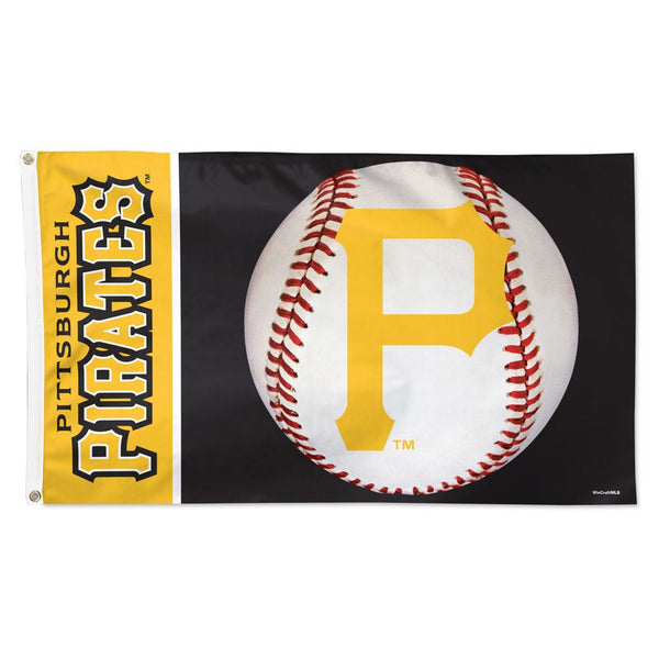 Pittsburgh Pirates ball Flag - Deluxe 3' X 5'