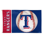 Texas Rangers ball Flag - Deluxe 3' X 5'