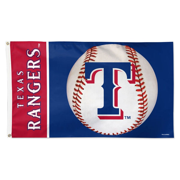 Texas Rangers ball Flag - Deluxe 3' X 5'