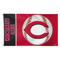 Cincinnati Reds ball Flag - Deluxe 3' X 5'