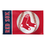 Boston Red Sox ball Flag - Deluxe 3' X 5'