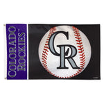 Colorado Rockies ball Flag - Deluxe 3' X 5'