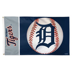 Detroit Tigers ball Flag - Deluxe 3' X 5'