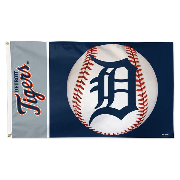 Detroit Tigers ball Flag - Deluxe 3' X 5'