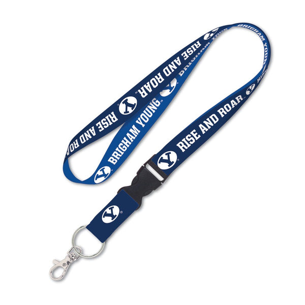 Brigham Young Cougars RISE AND ROAR Lanyard w/detachable buckle 1"