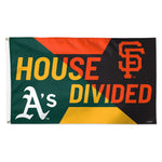 San Francisco Giants / Athletics house divided Flag - Deluxe 3' X 5' House Divided MLB