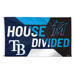Tampa Bay Rays / Miami Marlins house divided Flag - Deluxe 3' X 5' House Divided MLB