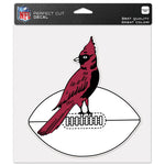 Arizona Cardinals / Classic Logo Retro Perfect Cut Color Decal 8" x 8"