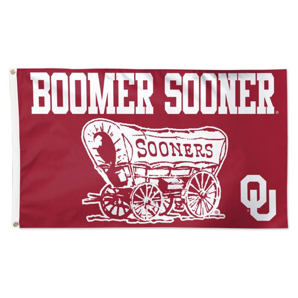 Wholesale-Oklahoma Sooners Mascot Flag - Deluxe 3' X 5'