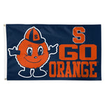 Wholesale-Syracuse Orange Mascot Flag - Deluxe 3' X 5'