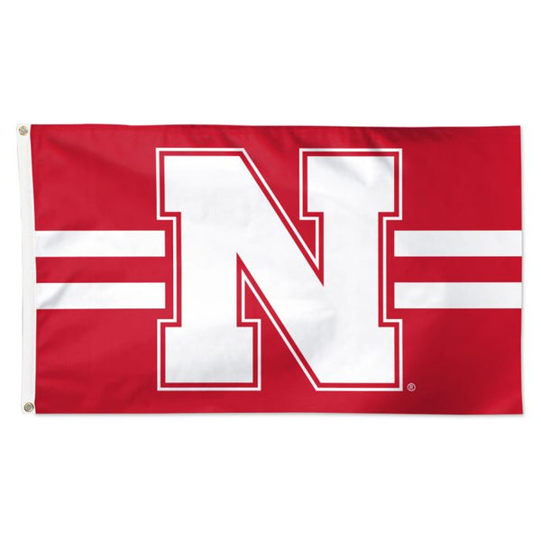 Wholesale-Nebraska Cornhuskers Horizontal Jersey Stripes Flag - Deluxe 3' X 5'