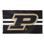 Wholesale-Purdue Boilermakers Horizontal Jersey Stripes Flag - Deluxe 3' X 5'