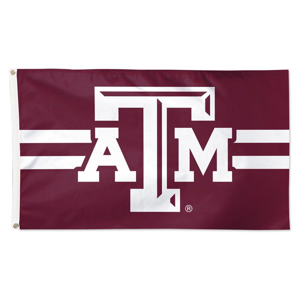 Texas A&M Aggies Horizontal Jersey Stripes Flag - Deluxe 3' X 5'