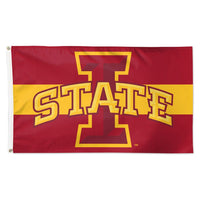 Iowa State Cyclones Horizontal Jersey Stripes Flag - Deluxe 3' X 5'