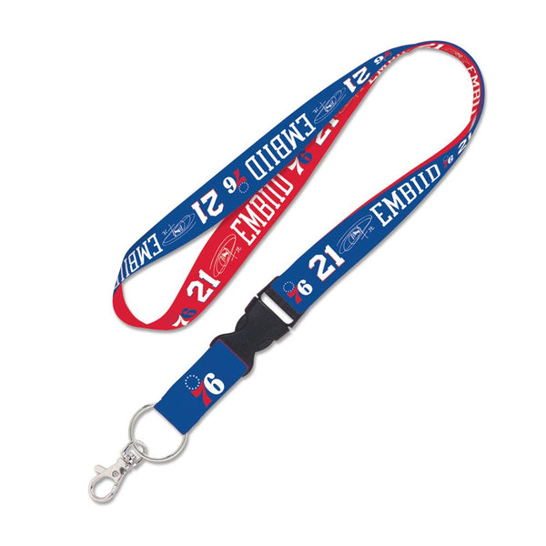Philadelphia 76ers Lanyard w/detachable buckle 1" Joel Embiid