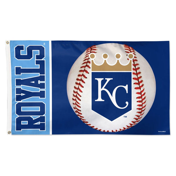 Kansas City Royals ball Flag - Deluxe 3' X 5'