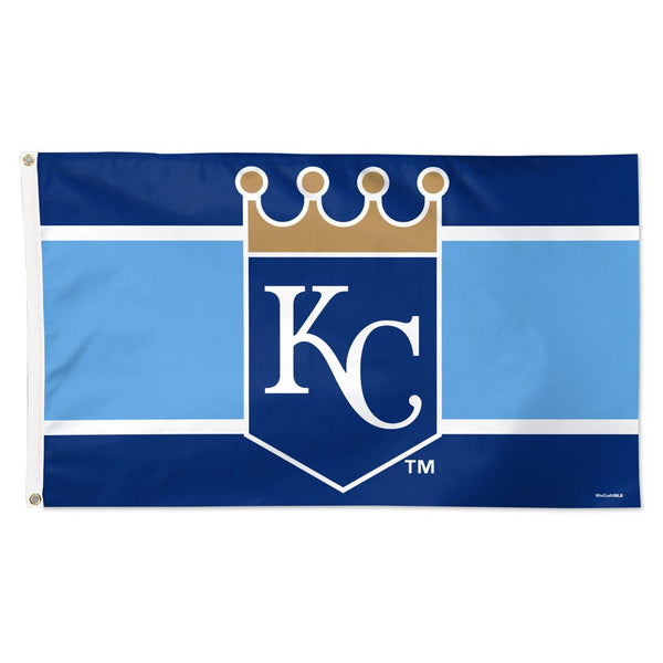 Kansas City Royals Horizontal stripe Flag - Deluxe 3' X 5'