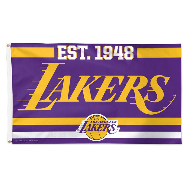 Los Angeles Lakers established Flag - Deluxe 3' X 5'