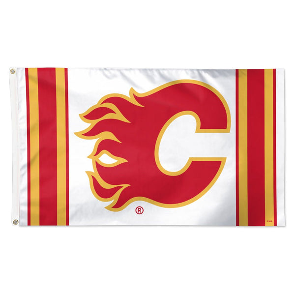 Calgary Flames vertical stripe Flag - Deluxe 3' X 5'