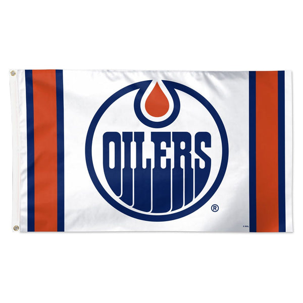 Edmonton Oilers VERTICAL STRIPES ALTERNATE COLORS Flag - Deluxe 3' X 5'